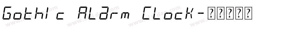 Gothic Alarm Clock字体转换